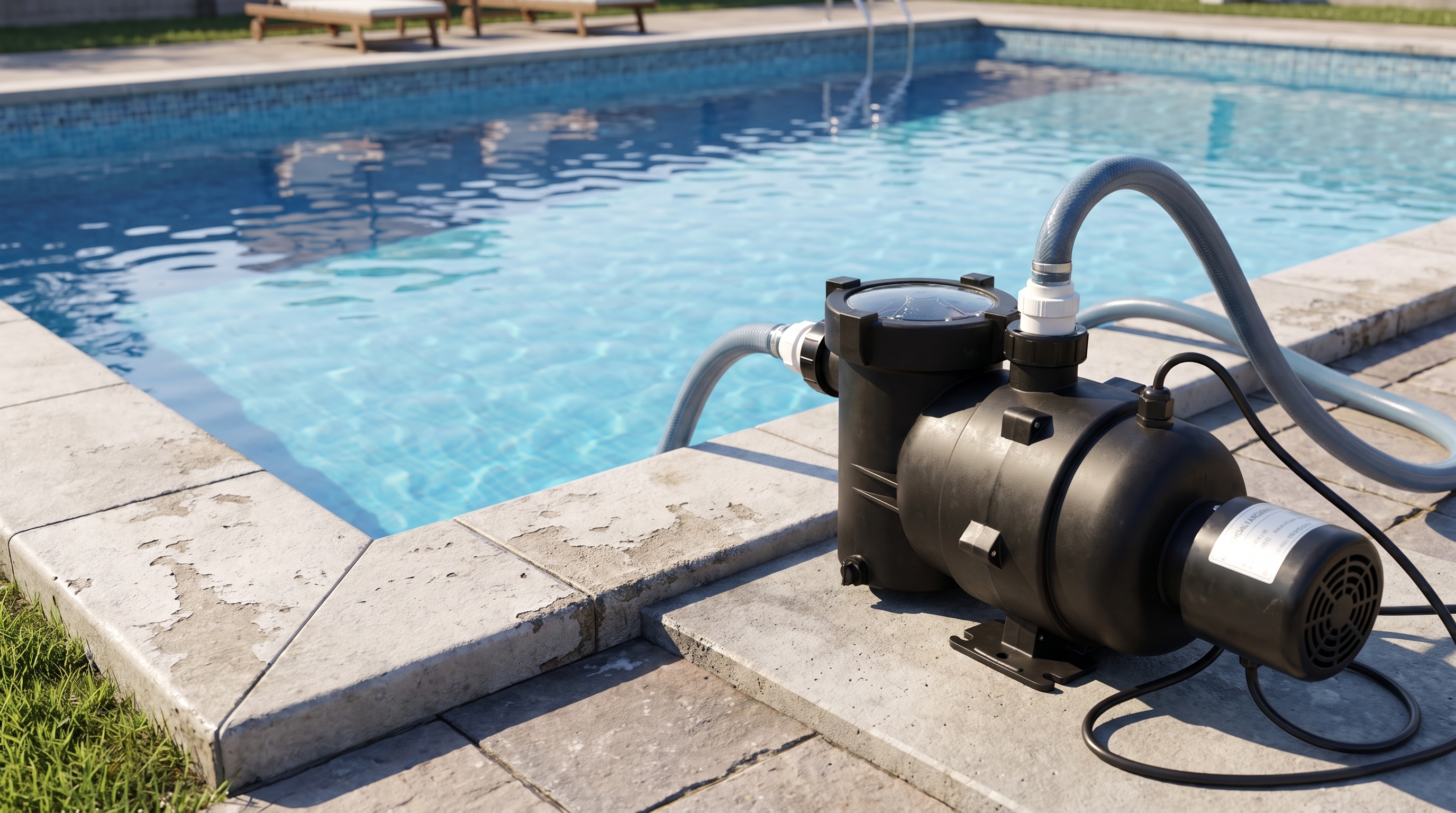 Piscina con repuestos y equipos Aquatico